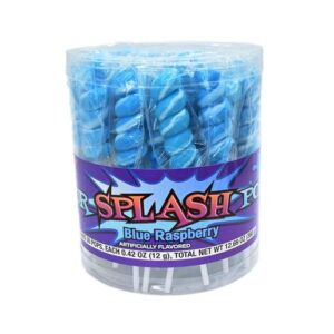 Albert's Splash Pops Blue Raspberry Lollipops 30ct Tub